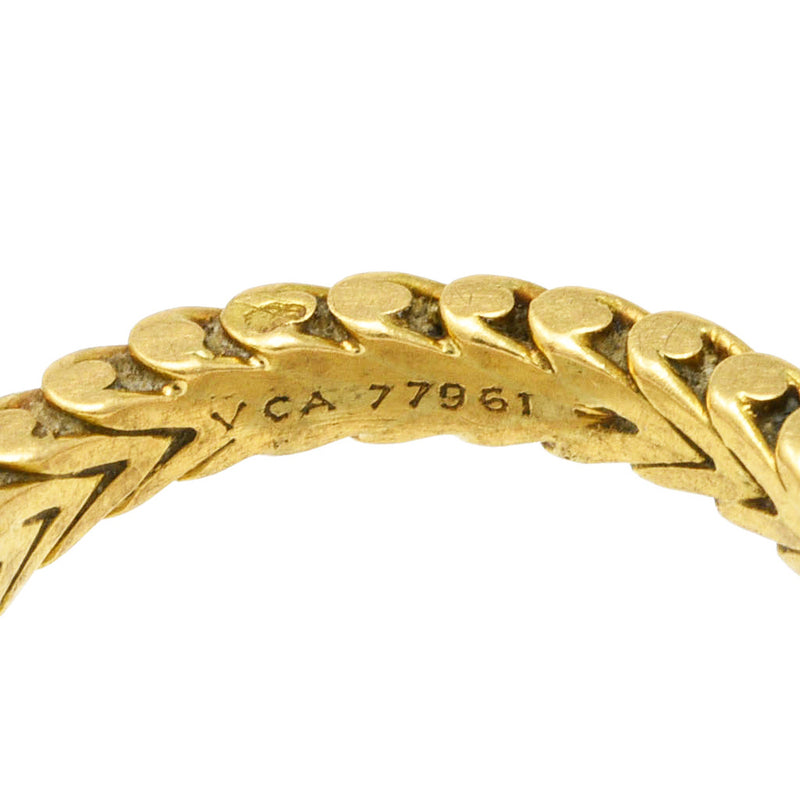 .11111 SH Van Cleef & Arpels Vintage French 18 Karat Yellow Gold Wheat Band Ring Wilson's Estate Jewelry