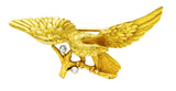 .11111 SH Edwardian Diamond Platinum-Topped 18 Karat Yellow Gold Eagle Brooch Wilson's Estate Jewelry