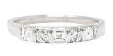 .11111 SH Late Mid-Century 0.70 CTW Diamond Platinum Band Ring Wilson's Estate Jewelry