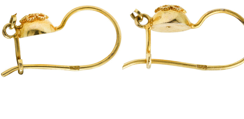 British Victorian Etruscan Revival 15 Karat Yellow Gold Drop EarringsEarrings - Wilson's Estate Jewelry