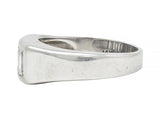Mid-Century 2.42 CTW Diamond 14 Karat White Gold Vintage Unisex Men's Ring