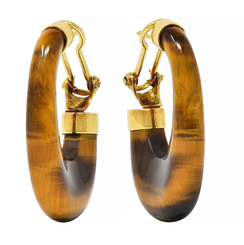 Tiger eye hotsell hoop earrings