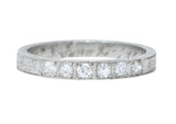 1920's Art Deco Diamond Platinum Floral Wedding Band RingRing - Wilson's Estate Jewelry