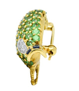 Vintage 6.45 CTW Sapphire Diamond 18 Karat Gold Bird Pendant BroochBrooch - Wilson's Estate Jewelry