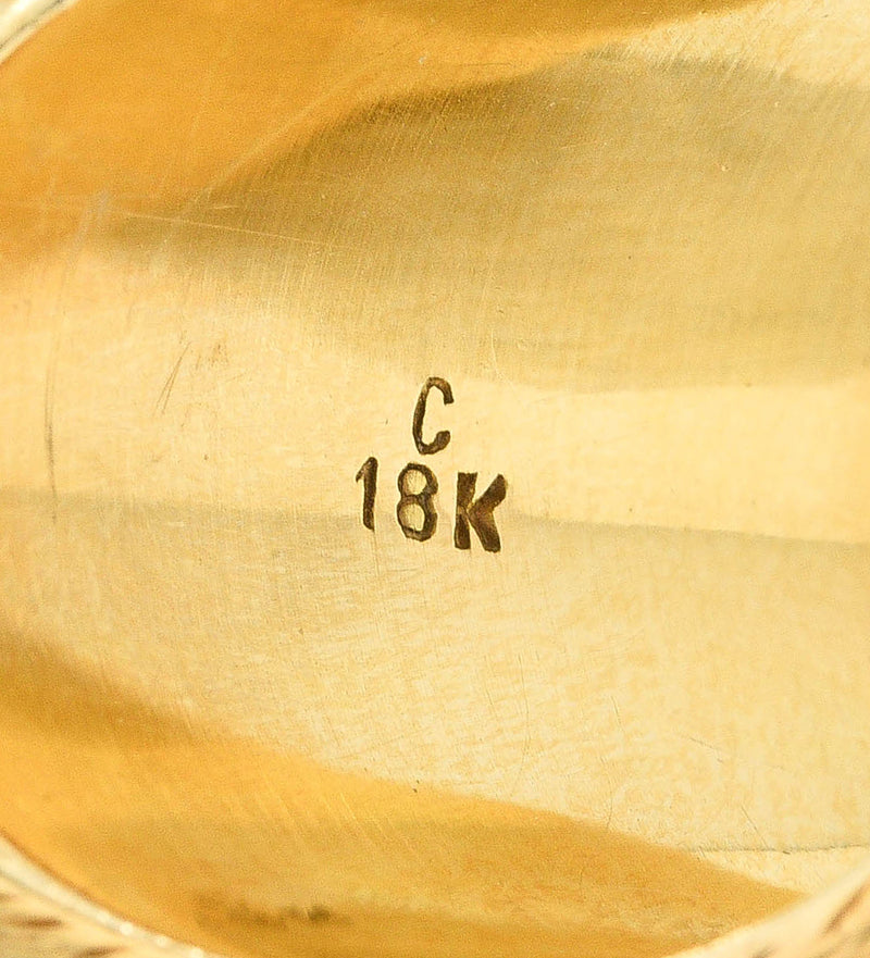 1970's Vintage Carved Aventurine 18 Karat Yellow Gold Statement RingRing - Wilson's Estate Jewelry