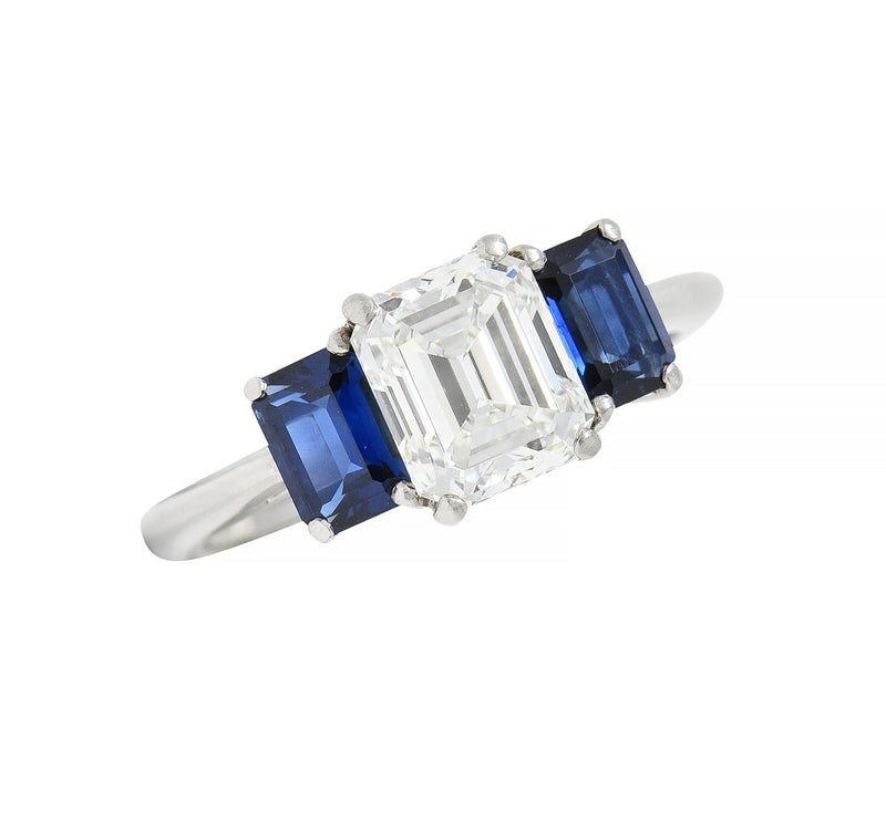 Emerald cut on sale sapphire ring tiffany