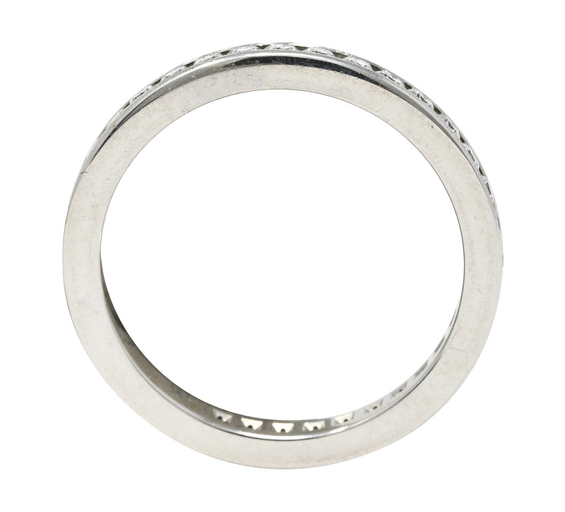 Tiffany & Co. Contemporary 0.75 CTW Diamond Platinum Eternity Stacking Ring Wilson's Estate Jewelry