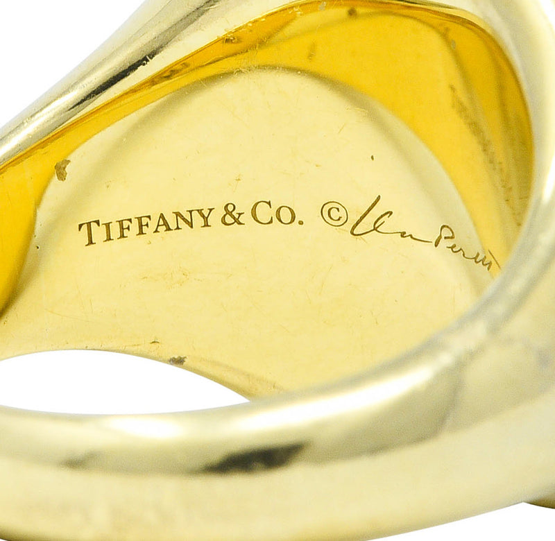 Elsa Peretti Tiffany & Co. Turquoise Cabochon 18 Karat Gold Gemstone RingRing - Wilson's Estate Jewelry