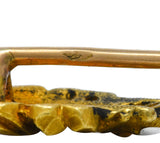 Art Nouveau Diamond 18 Karat Gold Laurel Comedy Mask StickpinStick Pin - Wilson's Estate Jewelry