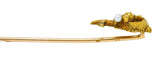 French Art Nouveau Pearl 18 Karat Gold Sea Serpent StickpinStick Pin - Wilson's Estate Jewelry