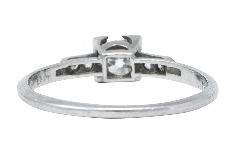 1930's Art Deco 0.38 CTW Diamond Platinum Engagement RingRing - Wilson's Estate Jewelry