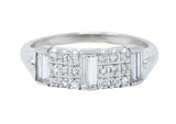 1950's Mid-Century 0.80 CTW Diamond Platinum Band RingRing - Wilson's Estate Jewelry