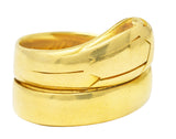 1870's Victorian 18 Karat Yellow Gold Snake Band Antique Ring Wilson's Estate Jewelry