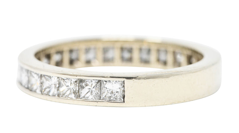 Contemporary 1.00 CTW Princess Diamond White Gold Channel Band RingRing - Wilson's Estate Jewelry