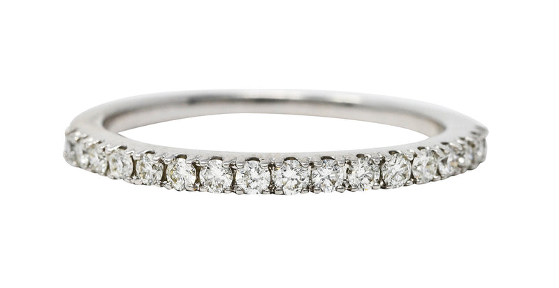 Contemporary 0.30 CTW Diamond 18 Karat White Gold Band RingRing - Wilson's Estate Jewelry