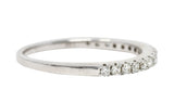 Contemporary 0.30 CTW Diamond 18 Karat White Gold Band RingRing - Wilson's Estate Jewelry