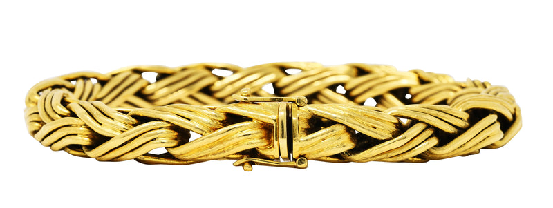 Tiffany & Co. 18 Karat Yellow Gold Braided Wheat Link Braceletbracelet - Wilson's Estate Jewelry