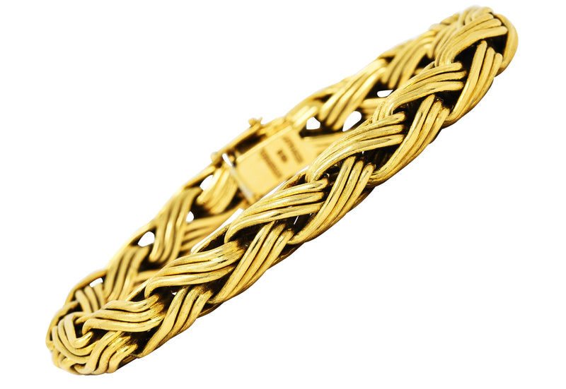Tiffany & Co. 18 Karat Yellow Gold Braided Wheat Link Braceletbracelet - Wilson's Estate Jewelry