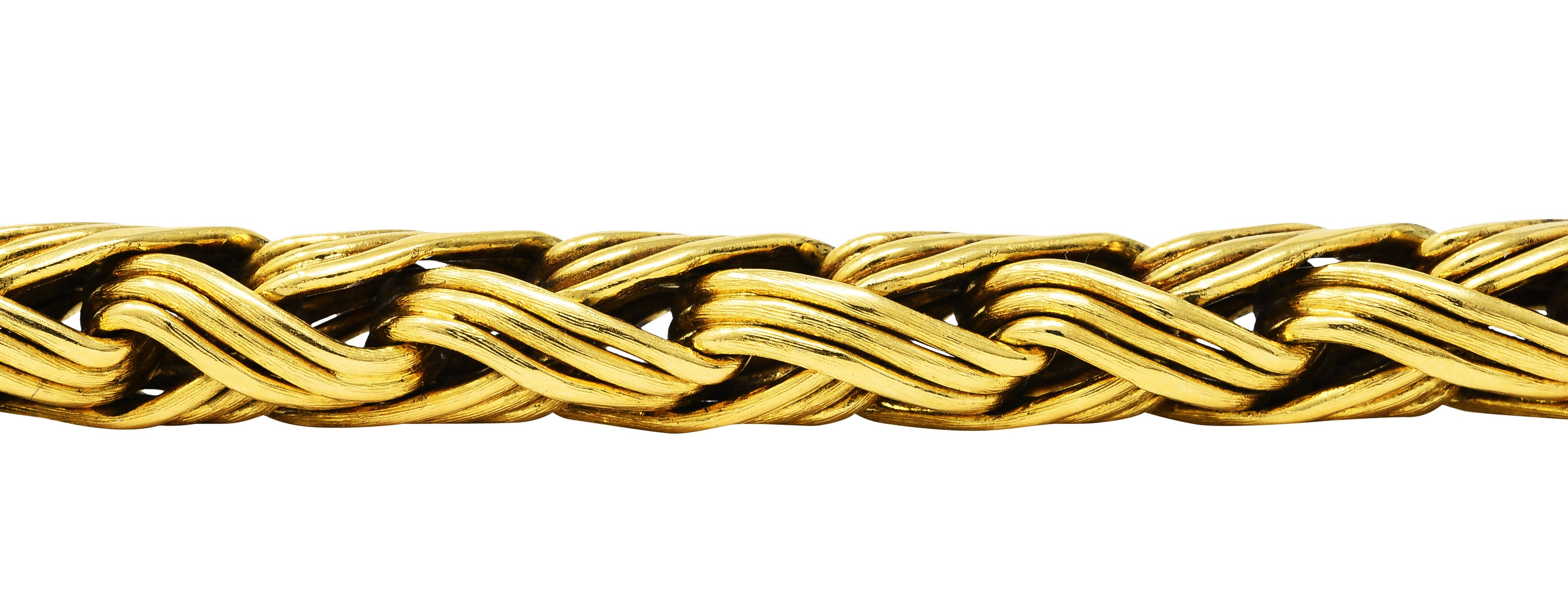 Tiffany & Co. 18 Karat Yellow Gold Braided Wheat Link Braceletbracelet - Wilson's Estate Jewelry