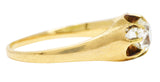 Victorian Old European Cut 0.78 CTW Diamond 14 Karat Yellow Gold Belcher Set Solitaire Antique Engagement Ring Wilson's Estate Jewelry