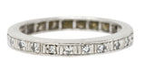 Art Deco 0.35 Single Cut Diamond Platinum Eternity Band Ring Wilson's Estate Jewelry