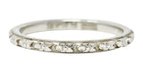Traub Art Deco 18 Karat White Gold Orange Blossom Unisex Wedding Band Ring Wilson's Estate Jewelry