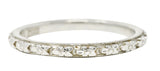 Traub Art Deco 18 Karat White Gold Orange Blossom Unisex Wedding Band Ring Wilson's Estate Jewelry