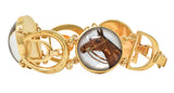 Raymond Yard Edwardian Essex Crystal Antique 14 Karat Gold Hunting Bracelet