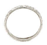 Art Deco Platinum Orange Blossom Foliate Stacking Band Ring Wilson's Estate Jewelry