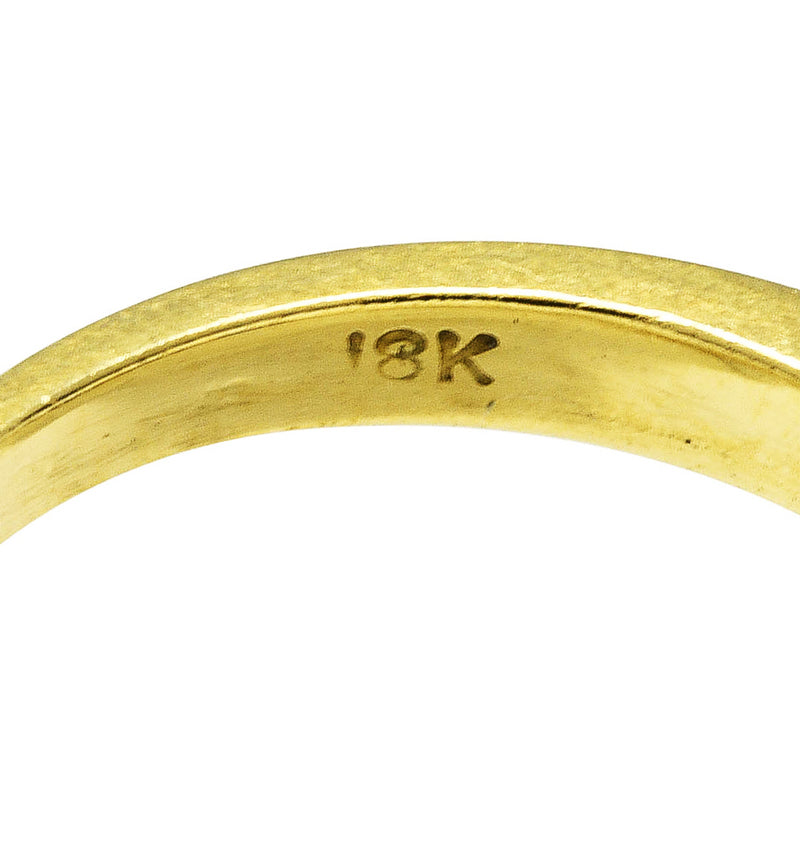 1960's Tiffany 0.67 CTW Emerald Sapphire Diamond 18 Karat Gold Stacking Band Ring SetRing - Wilson's Estate Jewelry