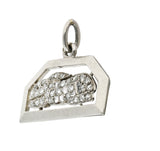 Boucheron Paris Art Deco Diamond Platinum Rabbit Charm Wilson's Estate Jewelry