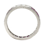 1960's Oscar Heyman 1.72 CTW Diamond Ruby Platinum Eternity Band Ring