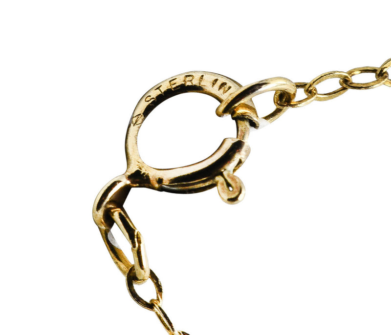 Nabstedt Art Nouveau Citrine Pearl 14 Karat Gold Pendant NecklaceNecklace - Wilson's Estate Jewelry