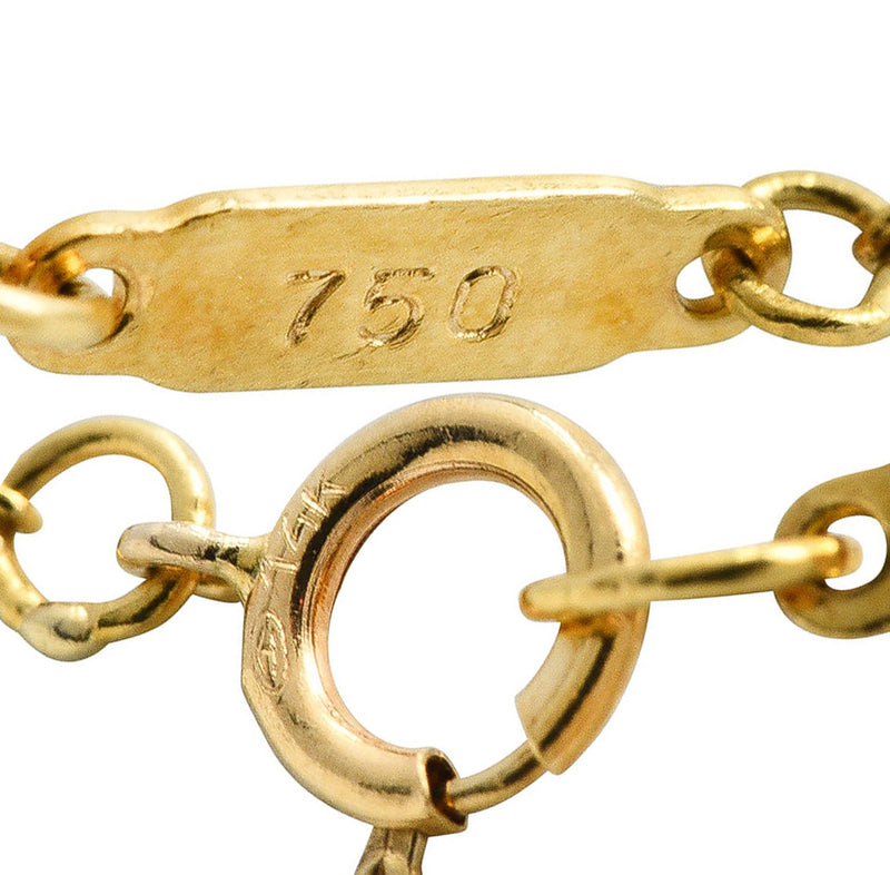 Vintage Tiffany & Co. Diamond 18 Karat Gold Cross Signature X Pendant NecklaceNecklace - Wilson's Estate Jewelry