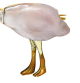 Black Starr & Frost Edwardian Natural Pearl Diamond 14K Gold Ostrich Bird Brooch