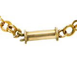 Victorian 14 Karat Yellow Gold Fluted Chain Antique Necklace Wilson's Estate Jewelry
