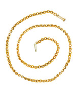 Victorian 14 Karat Yellow Gold Fluted Chain Antique Necklace Wilson's Estate Jewelry