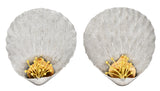 Buccellati 18 Karat Two-Tone White Yellow Gold Magnolia Petal Earrings