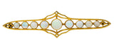 1900 Victorian Opal Cabochon 14 Karat Gold Bar BroochBrooch - Wilson's Estate Jewelry