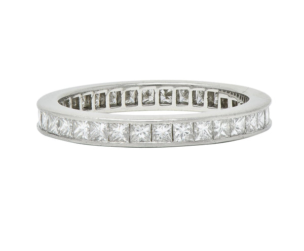 Tiffany & Co. 1.26 CTW Princess Cut Diamond Platinum Eternity Channel Band Ring