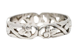 1934 Art Deco Platinum Floral Eternity Band RingRing - Wilson's Estate Jewelry