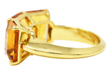 Goshwara Contemporary Citrine 18 Karat Yellow Gold Gossip Three Stone Ring Wilson's Estate Jewelry