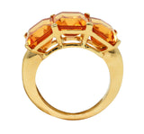 Goshwara Contemporary Citrine 18 Karat Yellow Gold Gossip Three Stone Ring Wilson's Estate Jewelry