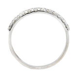 Contemporary 0.36 CTW Diamond 18 Karat White Gold Anniversary Band RingRing - Wilson's Estate Jewelry