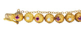 Tiffany & Co. Mid-Century Diamond Ruby 18 Karat Gold Vintage Cactus Bracelet