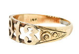 1913 Antique 14 Karat Yellow Gold Unisex Date RingRing - Wilson's Estate Jewelry
