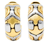 Bulgari 18 Karat Gold Stainless Steel Parentesi Ear-Clip EarringsEarrings - Wilson's Estate Jewelry