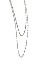 Art Deco 7.50 CTW Diamond Platinum 43 Inch Long Chain Link Necklace Wilson's Estate Jewelry