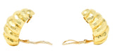 Henry Dunay Vintage 18 Karat Yellow Gold Cynnabar Ear-Clip EarringsEarrings - Wilson's Estate Jewelry