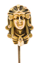 Egyptian Revival 14 Karat Gold Cleopatra StickpinStick Pin - Wilson's Estate Jewelry